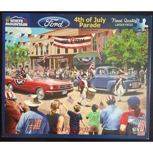 White Mountain "Ford 4th of July Parade" 1000-Piece Jigsaw Puzzle - Complete!